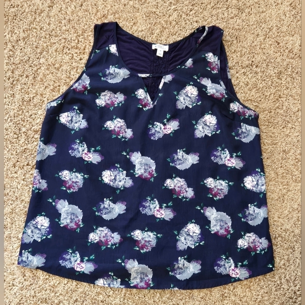 Market & Spruce Floral Sleeveless Top